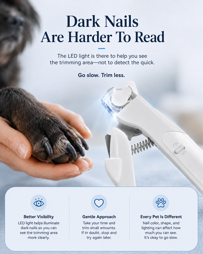 LED Dog Nail Clippers for Dark Nails & Nervous Dogs