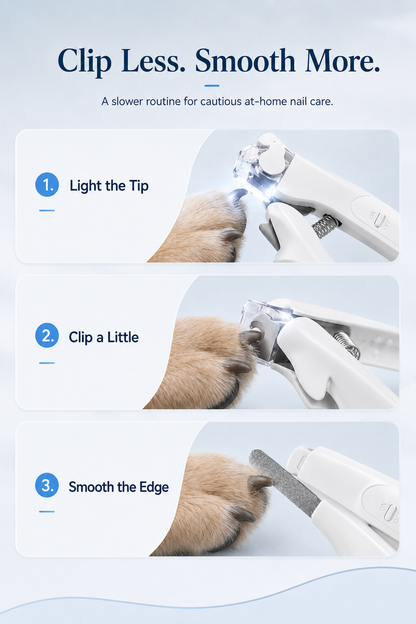 LED Dog Nail Clippers for Dark Nails & Nervous Dogs