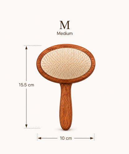 Long Bent Pin Dog/Cat Grooming Brush for Poodle & Doodle Detangling