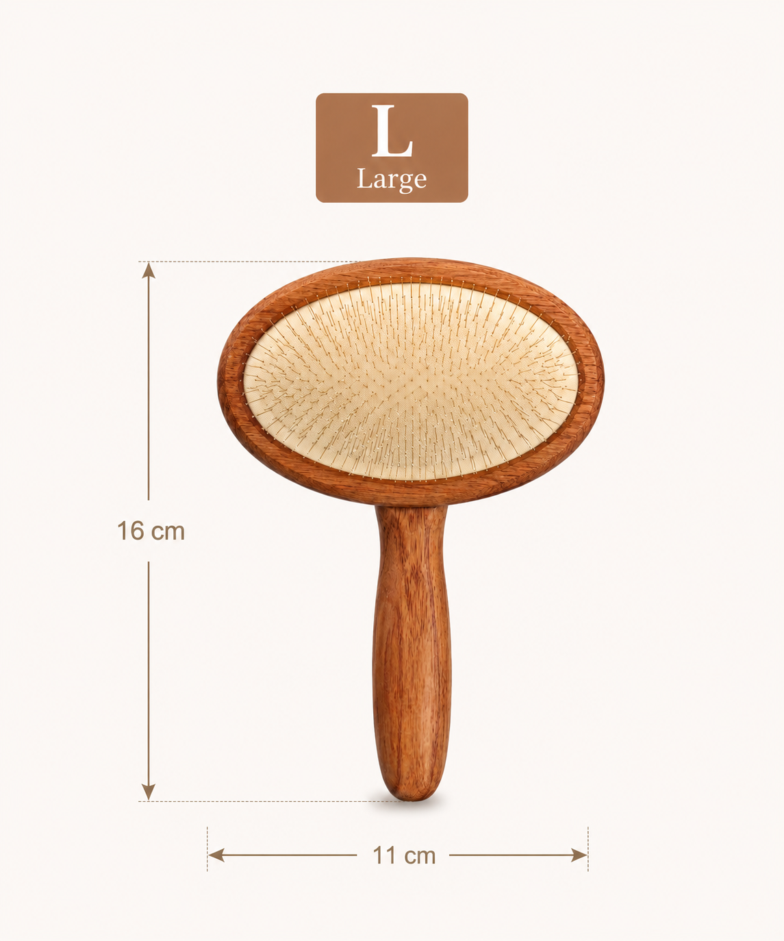 Long Bent Pin Dog/Cat Grooming Brush for Poodle & Doodle Detangling