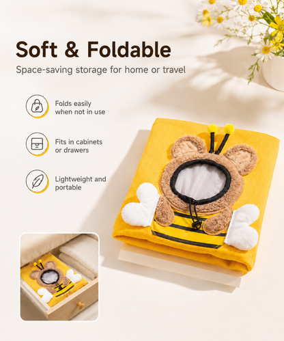 Cute Canvas Pet Carrier Tote Bag for Cats & Small Dogs, Breathable Head-Out Design for Travel & Walking