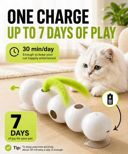 Prey-Mimicking Interactive Cat Toy - Endless Fun with a Tail that Pops！