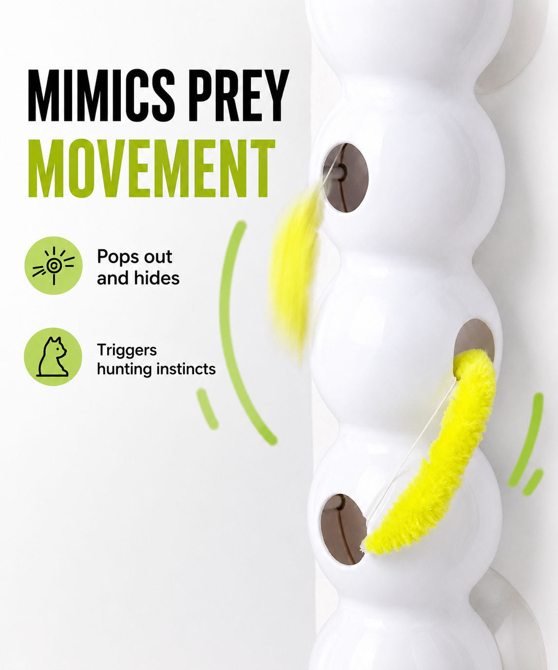 Prey-Mimicking Interactive Cat Toy - Endless Fun with a Tail that Pops！