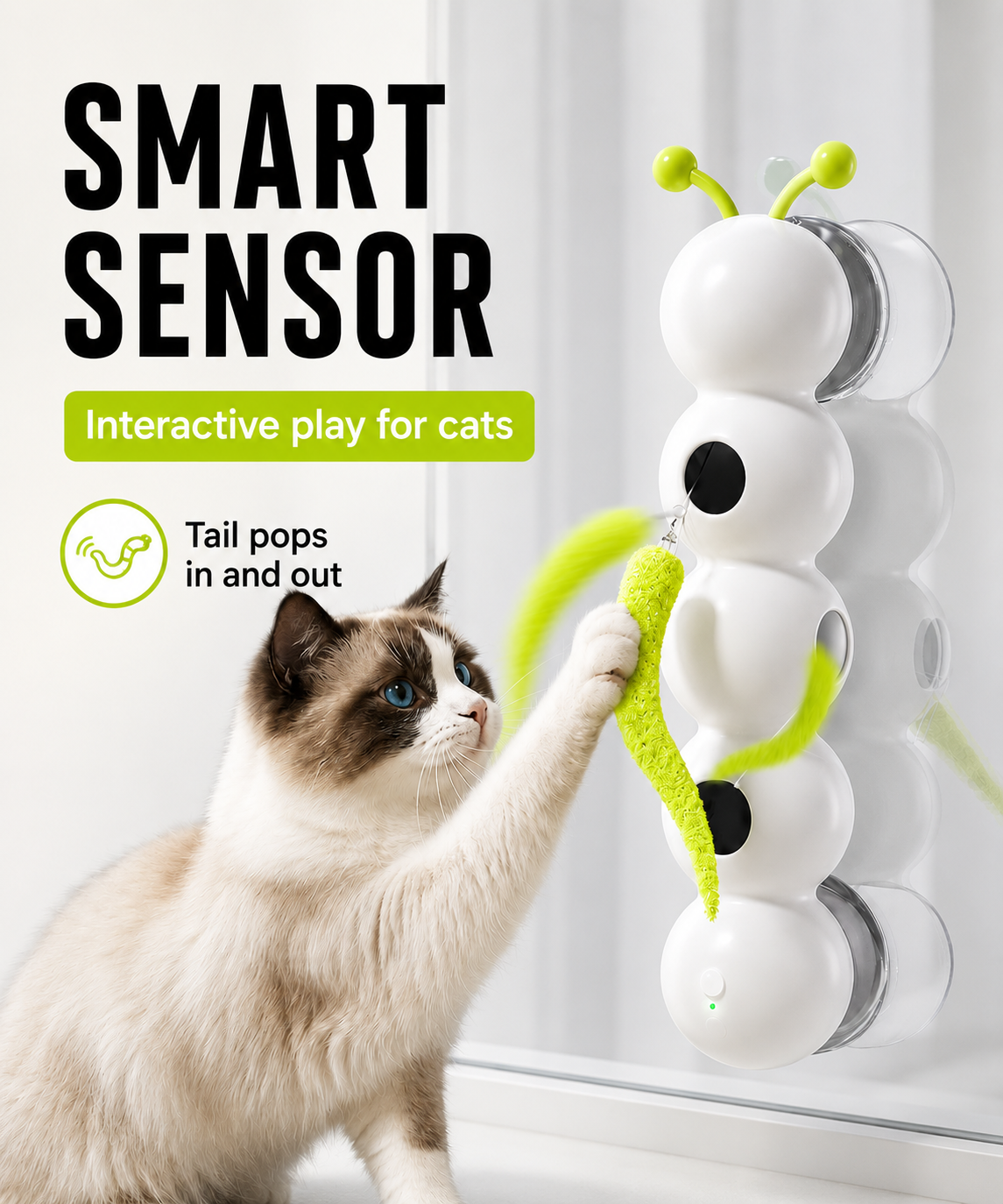 Prey-Mimicking Interactive Cat Toy - Endless Fun with a Tail that Pops！