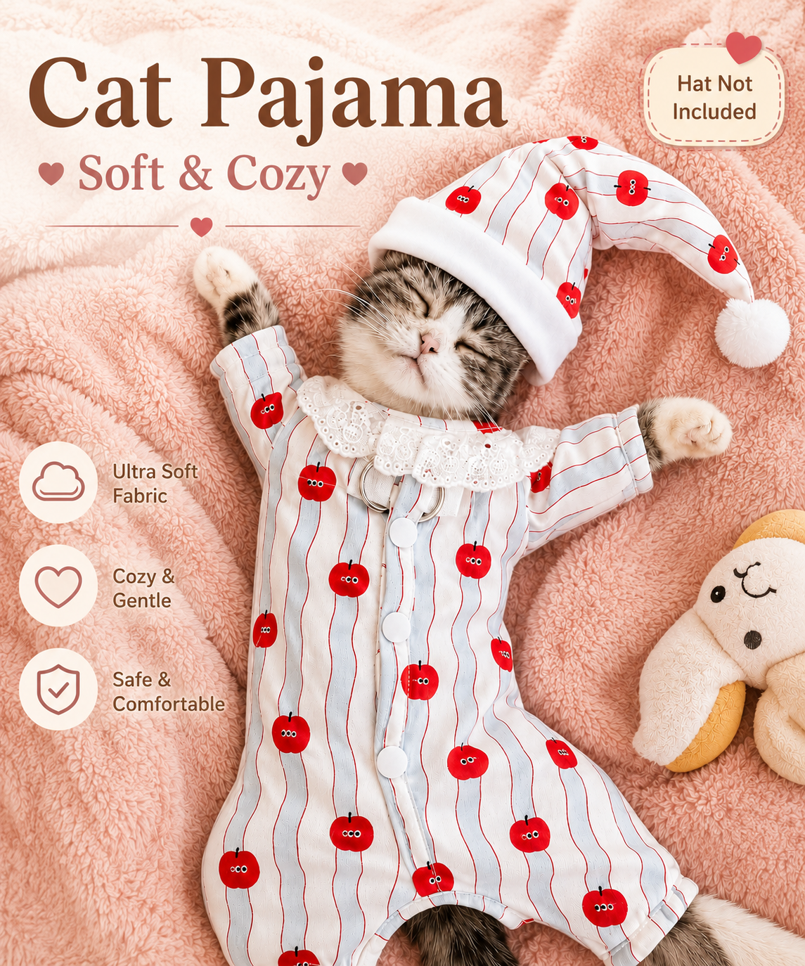 Cute Soft Cat Pajamas for Cats for Comfortable Sleeping