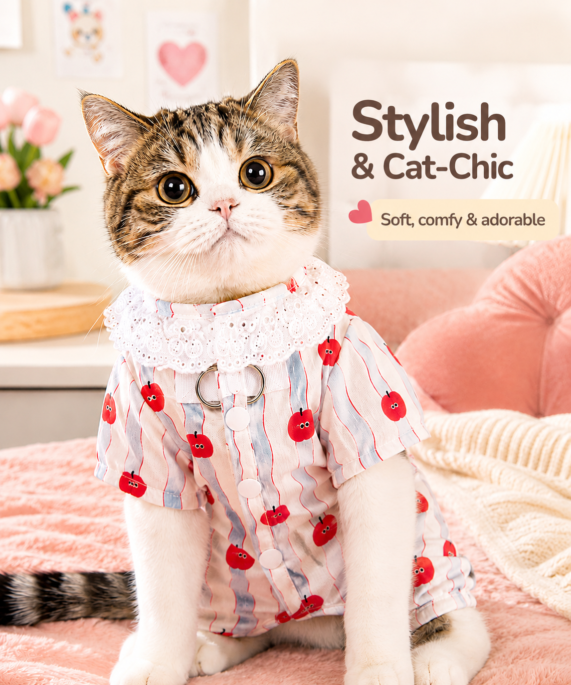 Cute Soft Cat Pajamas for Cats for Comfortable Sleeping