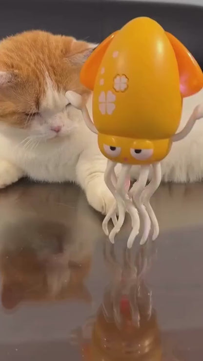 Interactive Octopus Toy for Cats for Play and Chin Massage